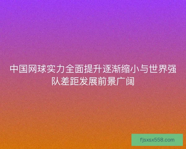中国网球实力全面提升逐渐缩小与世界强队差距发展前景广阔